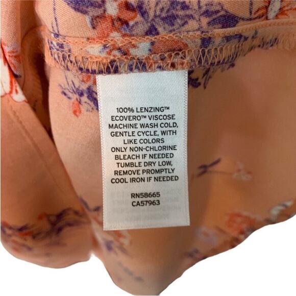 Abound Coral Floral Mini Dress Small NWT – V-Neck Skater Summer - Picture 4 of 4